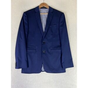 Express Blazer Men's 36R Slim Navy Blue 2 Button Sport Coat Stretch+